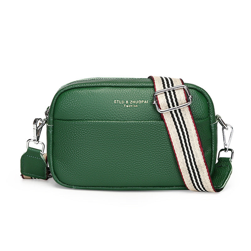 Women's Small Square Shoulder Messenger Bag – Genuine Top Layer Cowhide Leather