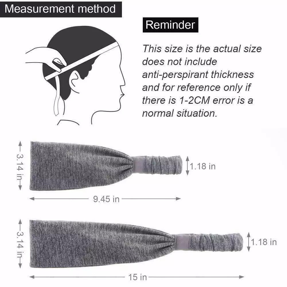 5-Pack Beister Sports Headbands – Moisture-Wicking, Non-Slip Elastic Sweatbands for Men & Women, Perfect for Running, Yoga, Cycling & Basketball