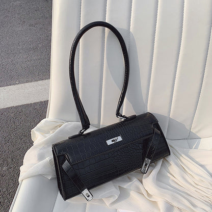 Retro Stone Pattern Women’s Underarm Shoulder Bag – Vintage Chic Accessory