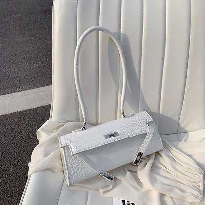 Retro Stone Pattern Women’s Underarm Shoulder Bag – Vintage Chic Accessory