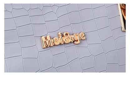 Women's Snakeskin Pattern Handbag Set – 3-Piece European & American Fashion Tote, Crossbody & Clutch