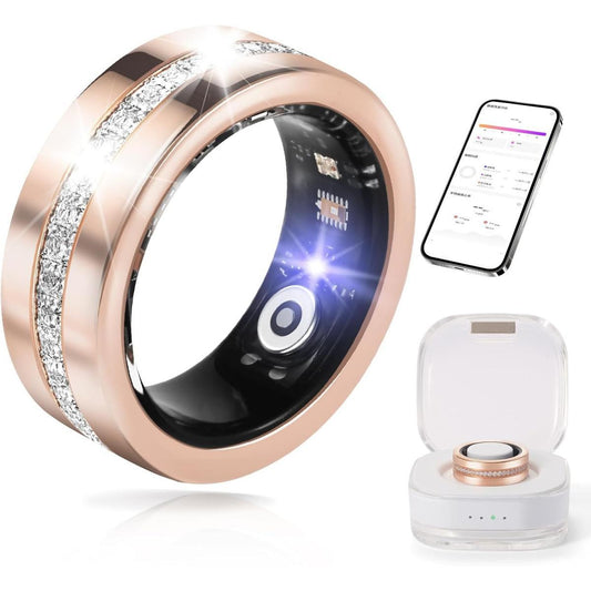 Elegant Rose Gold Smart Ring for Women