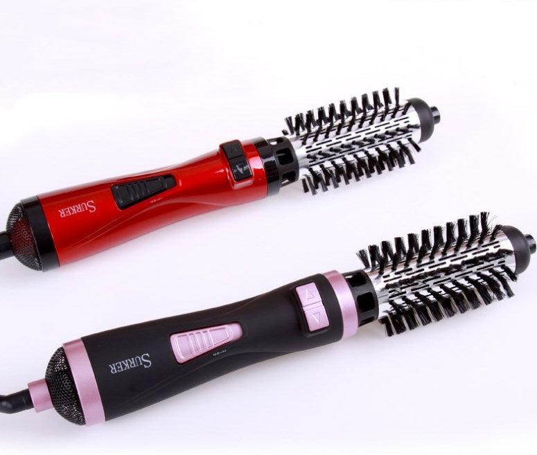 2-in-1 Professional Hair Dryer Brush & Curler – Rotating Hot Air Styling Tool