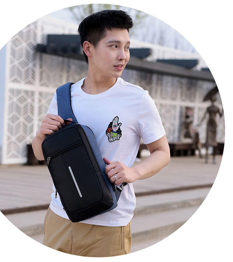 Anti-Theft USB Charging Chest Bag – Secure & Stylish Travel Companion