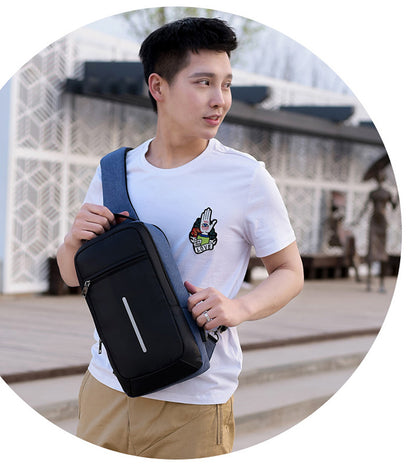 Anti-Theft USB Charging Chest Bag – Secure & Stylish Travel Companion