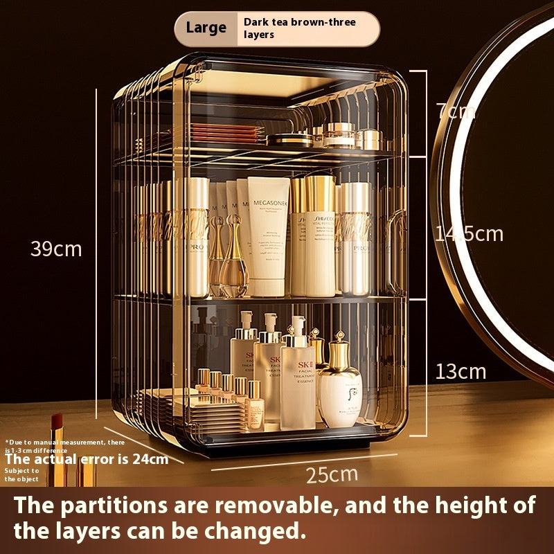 Portable Desktop Skin Care & Cosmetic Organizer – Storage Box for Beauty Products