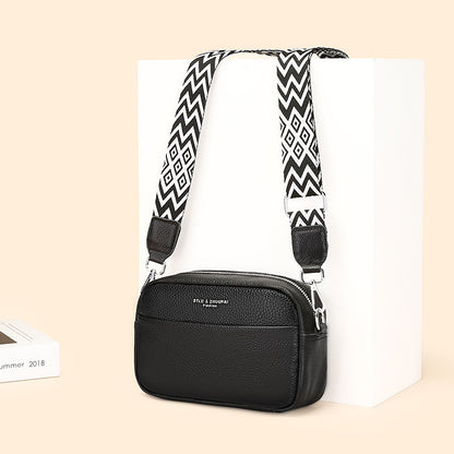 Women's Small Square Shoulder Messenger Bag – Genuine Top Layer Cowhide Leather