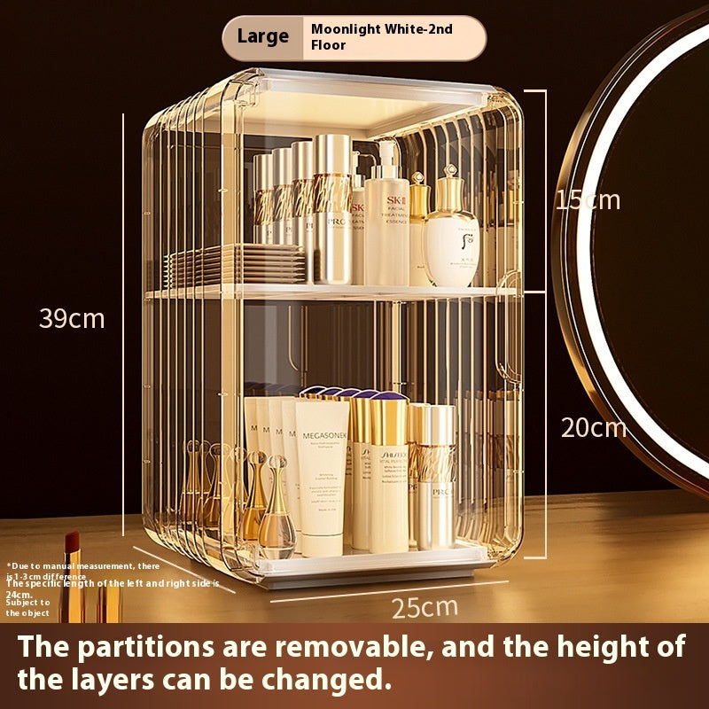 Portable Desktop Skin Care & Cosmetic Organizer – Storage Box for Beauty Products