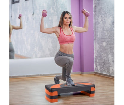 Stepped Cardio Platform – Adjustable 3-Level Aerobic Stepper with 4 Stackable Risers for Home Fitness & Workout Training (Self Pickup Only)