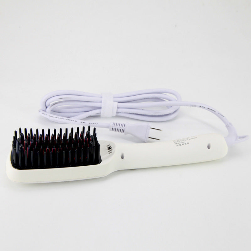 Ionic Hair Straightening Brush – Anti-Frizz Anion Technology, Fast Heating, Portable Hair Straightener Comb