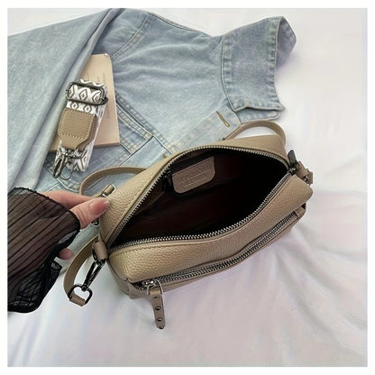 Women's Adjustable Minimalist Crossbody Bag – Small Shoulder Bag with Zipper Closure for Everyday, Casual & Formal Outfits