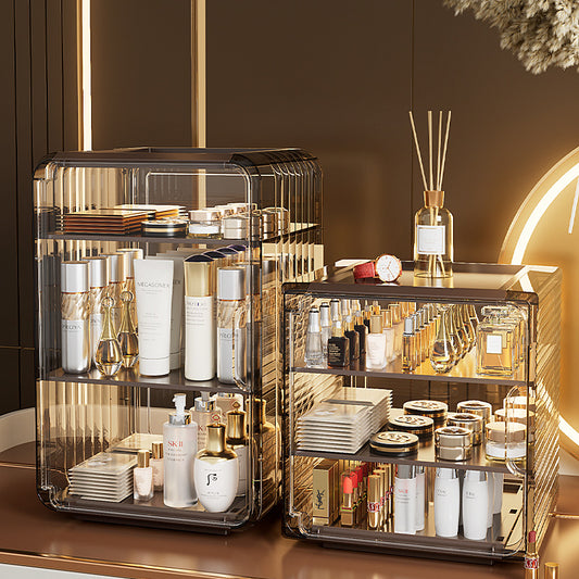 Portable Desktop Skin Care & Cosmetic Organizer – Storage Box for Beauty Products