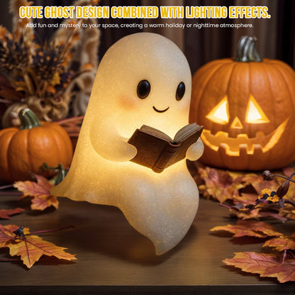 Cute LED Ghost Night Light for Kids – Warm Glow Bedside Sleep Lamp | Halloween Decoration & Gift
