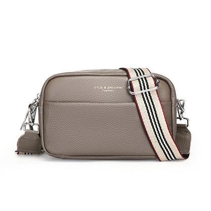 Women's Small Square Shoulder Messenger Bag – Genuine Top Layer Cowhide Leather