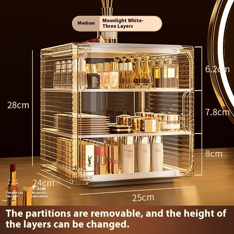 Portable Desktop Skin Care & Cosmetic Organizer – Storage Box for Beauty Products