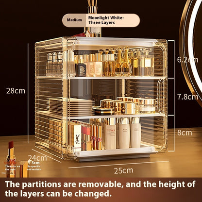 Portable Desktop Skin Care & Cosmetic Organizer – Storage Box for Beauty Products