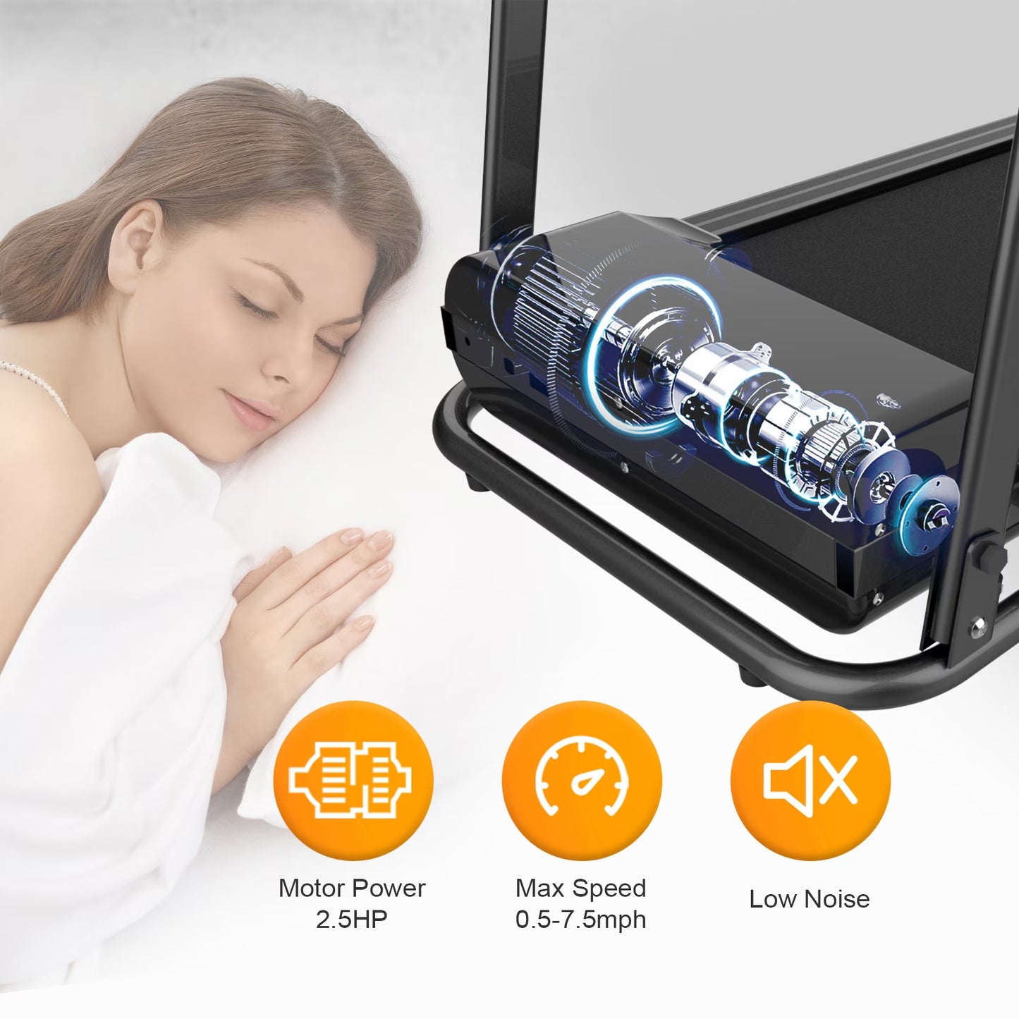 Motorized Home Treadmill – Compact Electric Treadmill for Walking, Running & Cardio Workouts