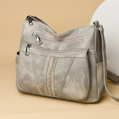 Retro Soft Leather Shoulder Bag – Easy-Match Casual Handbag for Women
