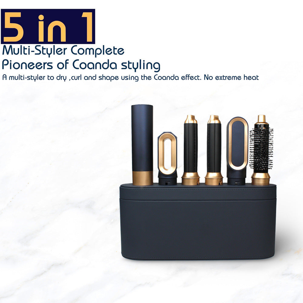 5-in-1 Hair Dryer & Styler Set – Multi-Functional Hot Air Brush with Curling Iron, Straightener & Volumizer