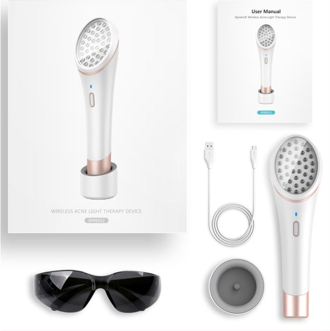 Xpreen Wireless Rechargeable Acne Light Therapy Device – Blue & Red Light Acne Treatment & Clearing Eraser