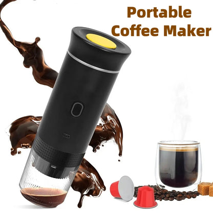 Portable 3-in-1 Coffee Maker with Electric Grinder