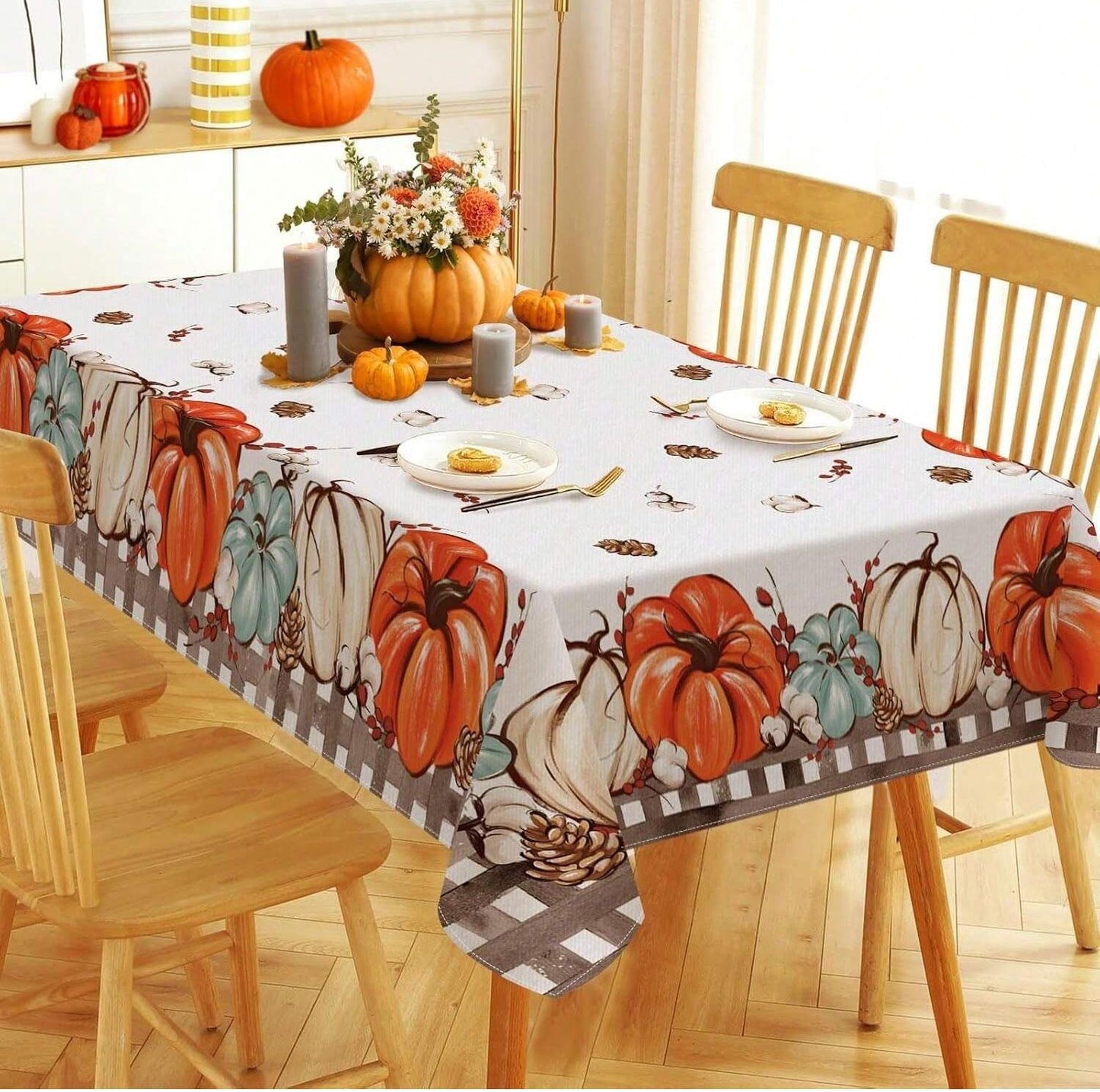 Halloween Coffee Table Square Round Table Waterproof Flower Stand Table Cloth
