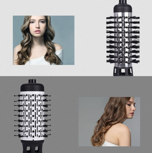 2-in-1 Professional Hair Dryer Brush & Curler – Rotating Hot Air Styling Tool