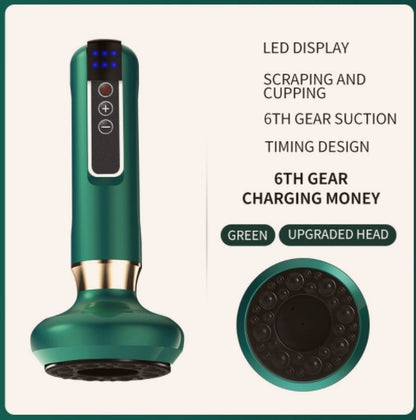 Electric Vacuum Cupping Massager | Anti-Cellulite & Fat Burning Gua Sha Cups | Slimming Suction