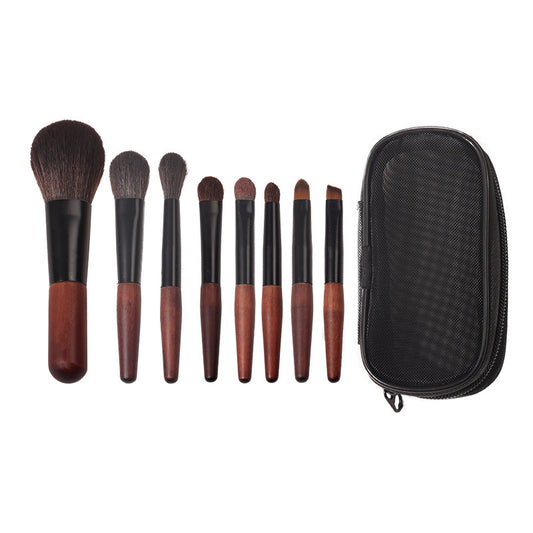 Portable Mini Travel Makeup Brush Set – Soft Animal Hair Brushes for On-the-Go Beauty