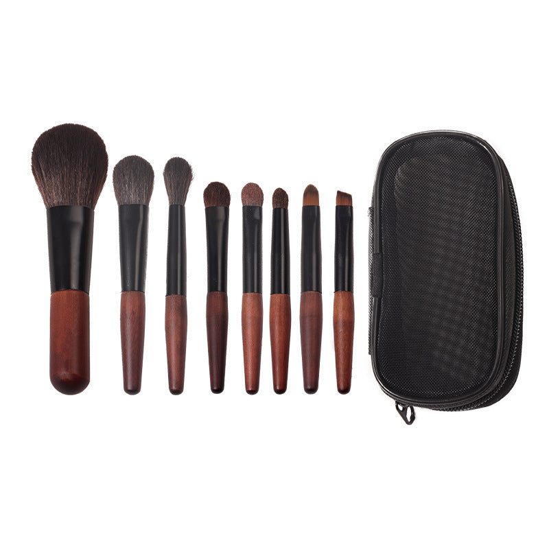 Portable Mini Travel Makeup Brush Set – Soft Animal Hair Brushes for On-the-Go Beauty