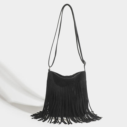 Chic Tassel Shoulder Bag – Simple, Stylish & Trendy Everyday Handbag for Women
