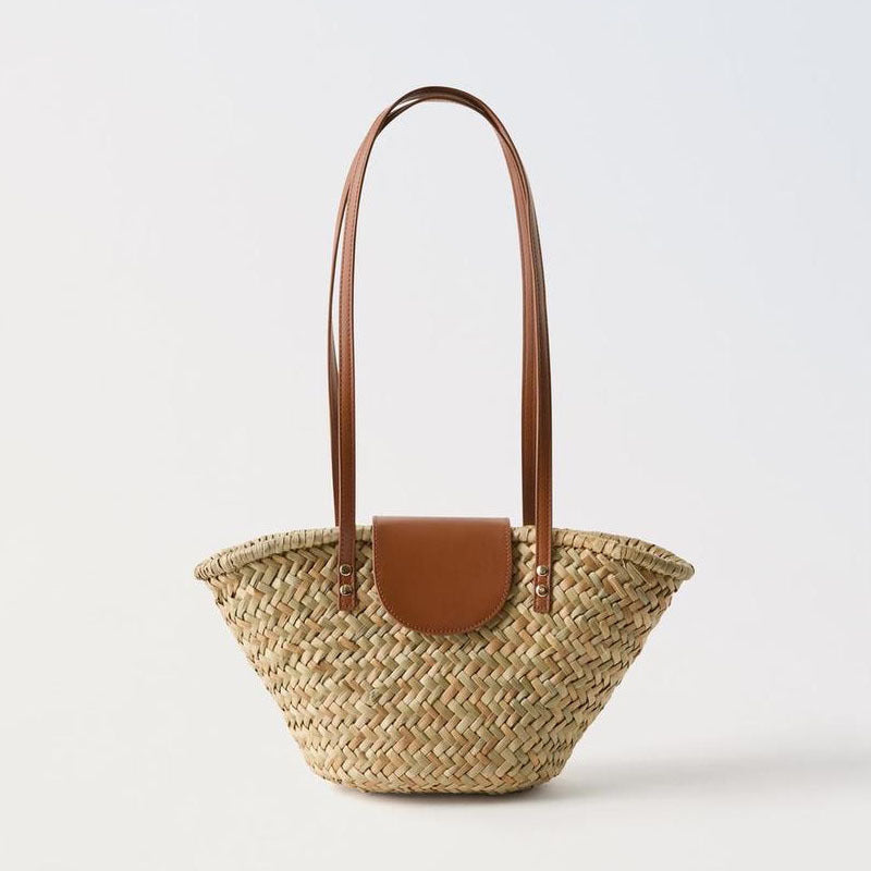 Trendy Rattan Weave Handbag – Fashionable & All-Matching Boho Style for Women