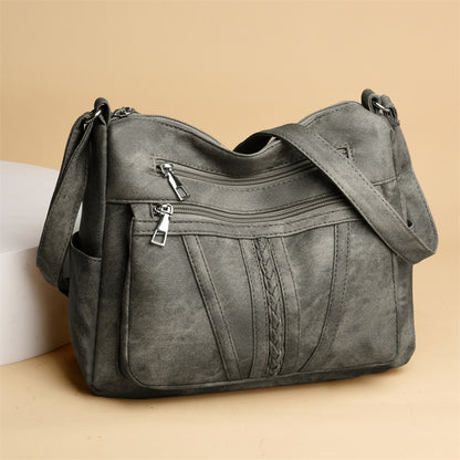 Retro Soft Leather Shoulder Bag – Easy-Match Casual Handbag for Women