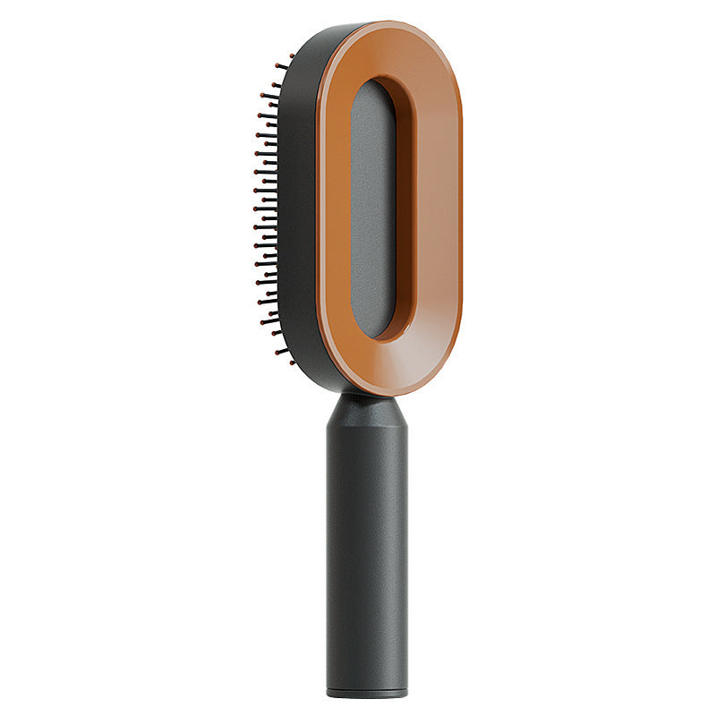 Self-Cleaning Hair Brush for Women | One-Key Cleaning, Anti-Static Scalp Massage Comb for Hair Loss