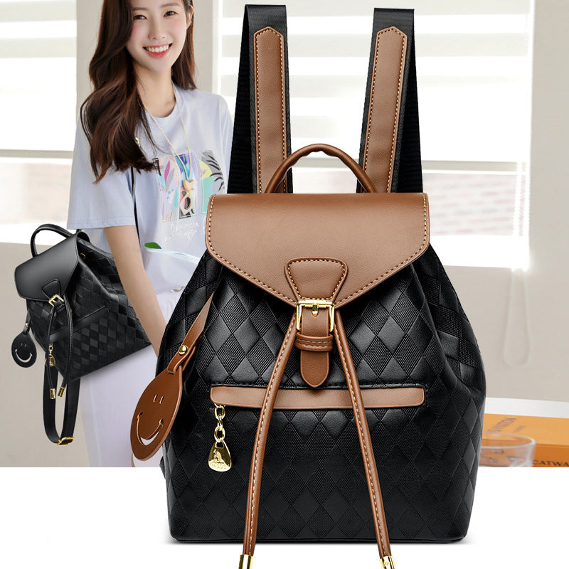 Women's Leather Backpack – Casual Multi-Function Shoulder Bag for School, Travel & Daily Use