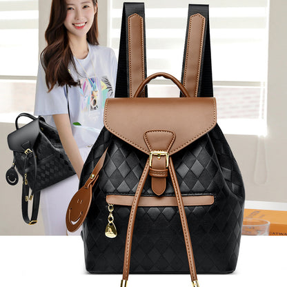 Women's Leather Backpack – Casual Multi-Function Shoulder Bag for School, Travel & Daily Use