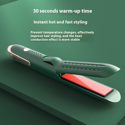 2-in-1 Hair Curler & Straightener | Dual-Use Ceramic Straightener & Curler | Fast Styling for Curly & Straight Hair | White Design