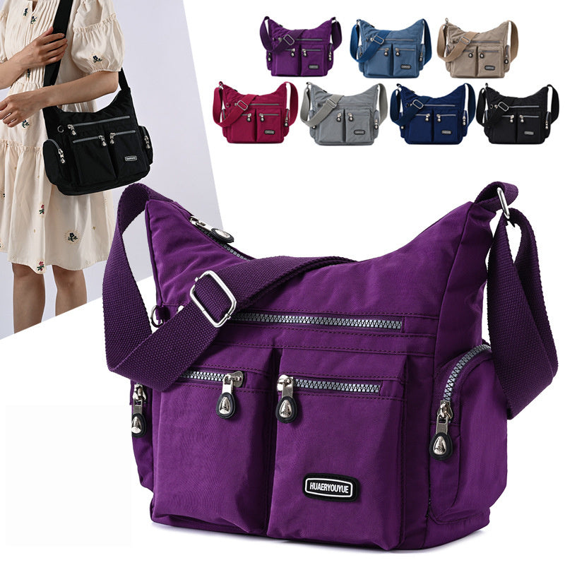 Women's Waterproof Crossbody Shoulder Bag – Multi-Pocket Lightweight Travel Purse