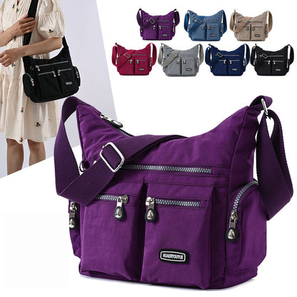 Women's Waterproof Crossbody Shoulder Bag – Multi-Pocket Lightweight Travel Purse
