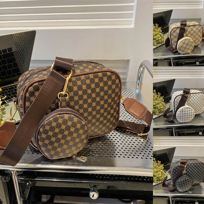 Vintage Pattern Women's Crossbody Bag – Small Luxury Square Shoulder Shell Purse