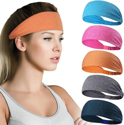 5-Pack Beister Sports Headbands – Moisture-Wicking, Non-Slip Elastic Sweatbands for Men & Women, Perfect for Running, Yoga, Cycling & Basketball