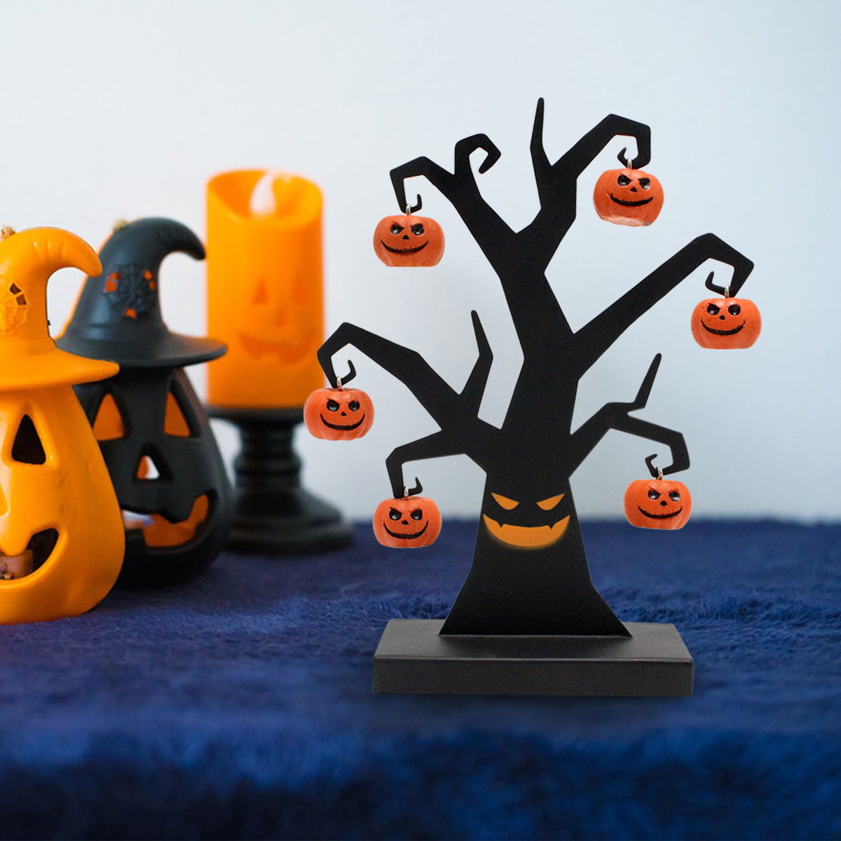 Halloween Pumpkin Tree Ornaments – Spooky Hanging Decorations for Halloween Trees & Haunted Decor