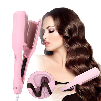 32mm Hair Curling Iron | Deep Wave Crimping Iron Styler | Adjustable Temperature, Fast Heating