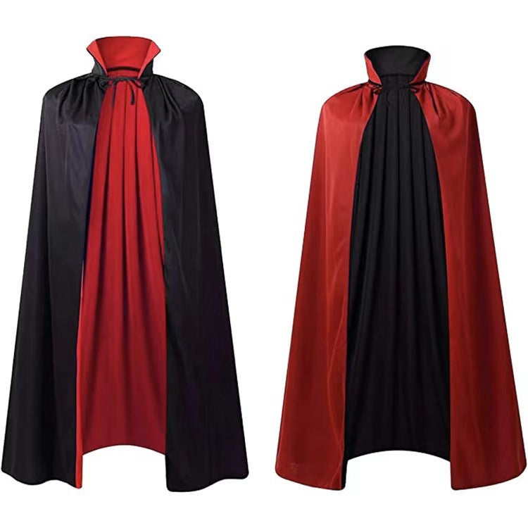 Kids Halloween Wizard Cloak Costume – Hooded Cape for Boys & Girls | Black Magic Robe for Dress-Up & Party Decoration