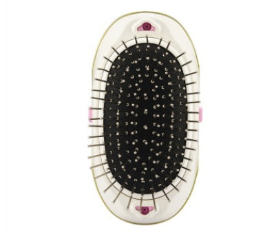 Portable Negative Ion Hair Straightener Comb – Anti-Static Vibration Massage Straightening Brush for Frizz-Free, Sleek Hair – Battery-Powered Hair Styling Tool