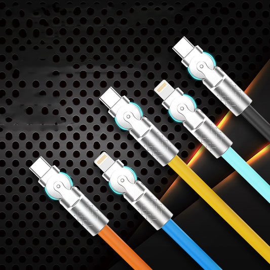 Rotating Type-C Fast Charging & Data Cable – Durable 360° Connector