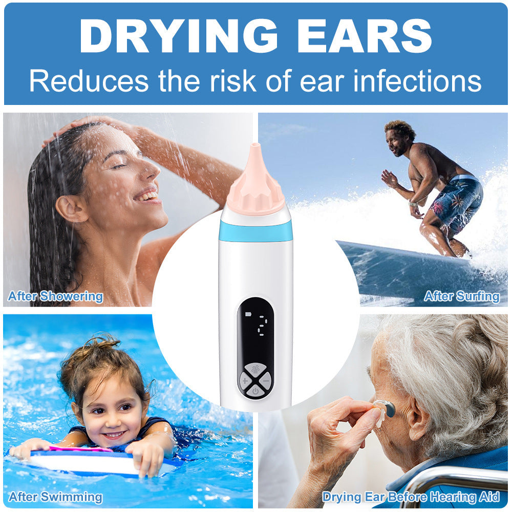 Portable Electric Ear Dryer for Quick and Safe Ear Drying After Swimming & Bathing