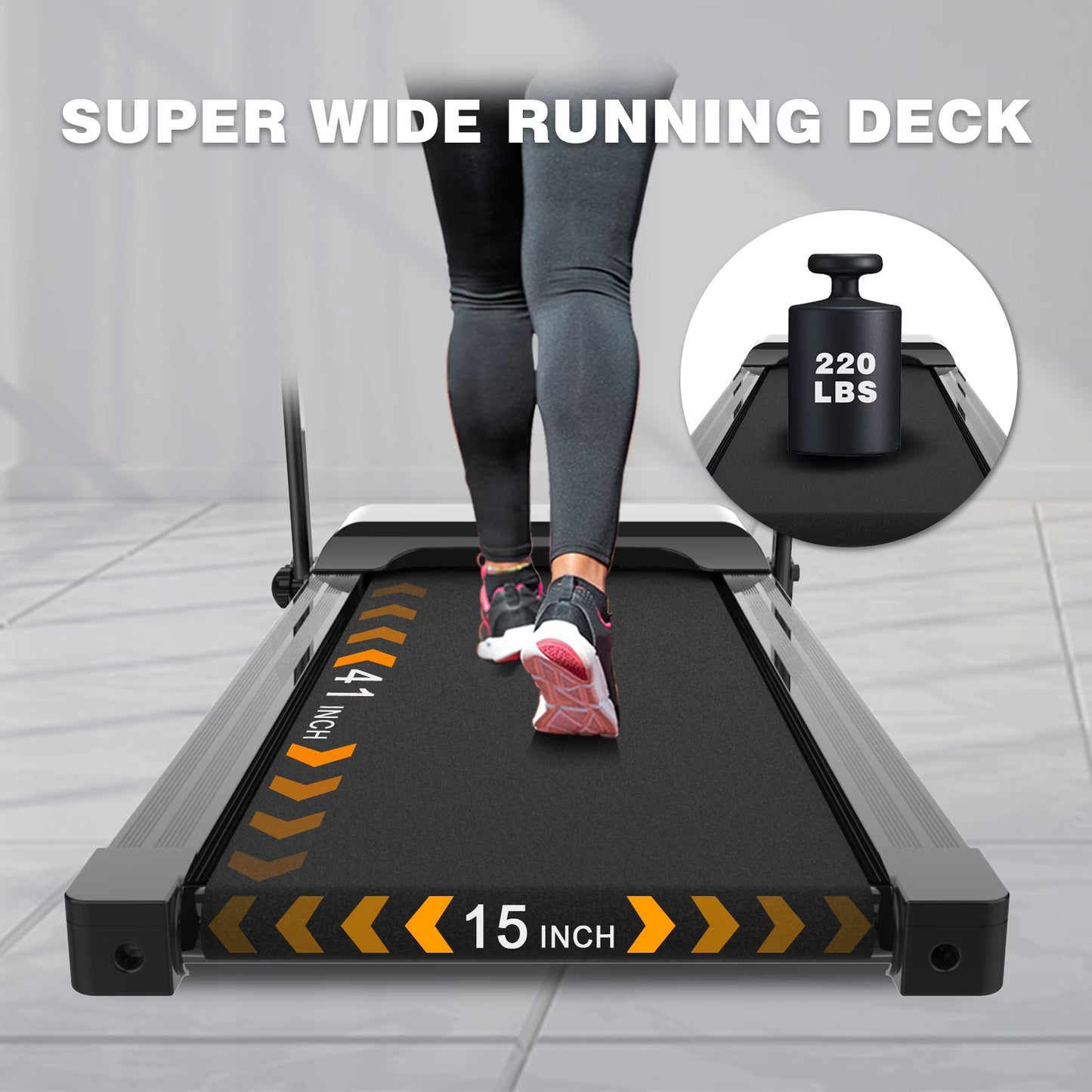 Motorized Home Treadmill – Compact Electric Treadmill for Walking, Running & Cardio Workouts