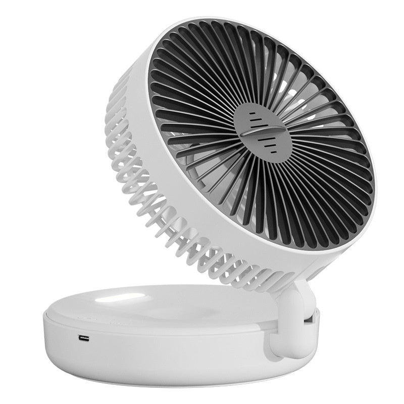 Compact Folding LED Desktop Fan