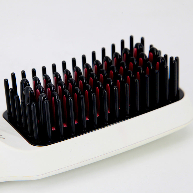 Ionic Hair Straightening Brush – Anti-Frizz Anion Technology, Fast Heating, Portable Hair Straightener Comb